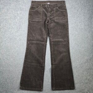 Prana Corduroy Flare Pants Womens 12 Brown Low Rise Boho Gorpcore Vtg Y2K